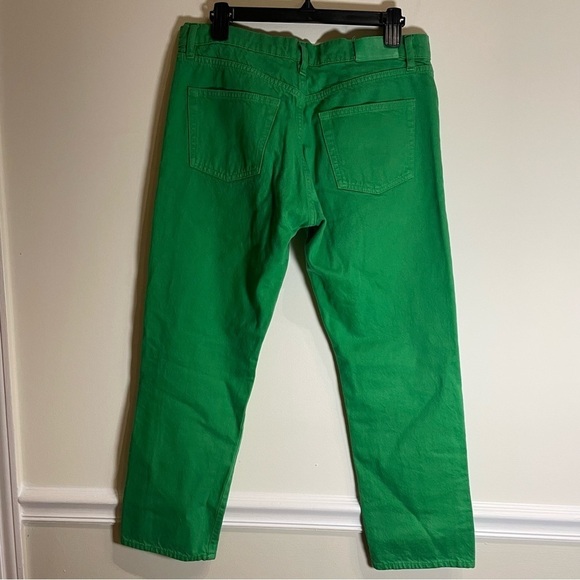 FRAME Le Slouch Jeans Grass Green Size 28 - Picture 7 of 11